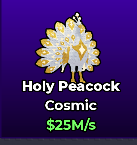 Holy Peacock Update #4 pet card